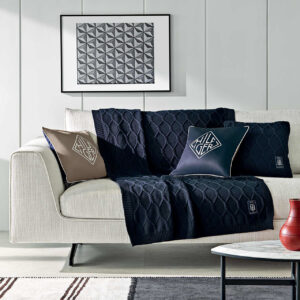 Κουβέρτα - ριχτάρι Twist Deco 130x170cm 100% Οrganic Cotton Τommy Hilfiger - Μπλε