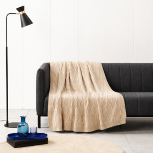 Κουβέρτα - ριχτάρι Twist Deco 130x170cm 100% Οrganic Cotton Τommy Hilfiger - Εκρού