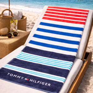 Πετσέτα θαλάσσης Montauk / Coastal 90x180CΜ 100% Cotton Velvet 450 GSM Tommy Hilfiger