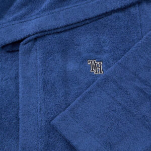 Μπουρνούζι με κουκούλα μπλε σκούρο Tommy Hilfiger 100% Cotton 400GSM (Large)