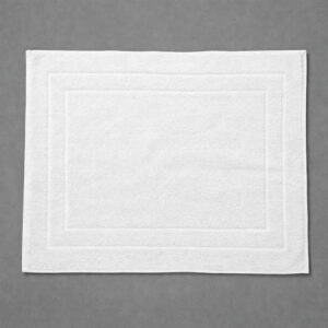 Πατάκι μπάνιου διπλή λωρίδα λευκό 50x70cm 100% Cotton 700 GSΜ