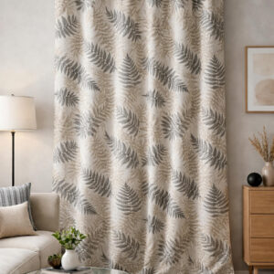 Κουρτίνα με φύλλα μπεζ 140x260cm DB HOME