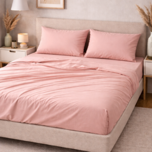 Σεντόνι με λάστιχο μονό 110x200+30cm 100% Cotton 144ΤC Lindeluxe - Ροζ