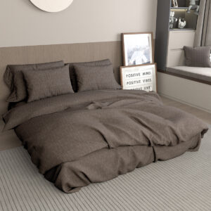 Σεντόνι flat διπλό καφέ 230x260cm