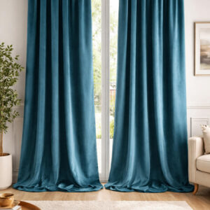 Κουρτίνα υψηλής σκίασης Velvet τιρκουάζ 130x300cm DB HOME
