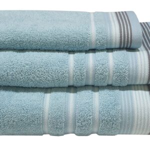 Πετσέτα χεριών satin stripe 30x50cm 100% cotton - Aqua