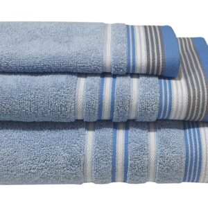 Πετσέτα χεριών satin stripe 30x50cm 100% cotton - Dusty blue