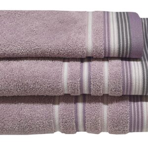 Πετσέτα σώματος Satin Stripe 70x140cm 100% cotton - Λιλα