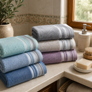 Πετσέτα σώματος Satin Stripe 70x140cm 100% cotton