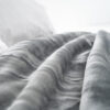 Κουβέρτα βελουτέ μονή 160x220cm γκρι ανοιχτό 600 GSM - Thumbnail Image 2