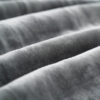 Κουβέρτα βελουτέ μονή 160x220cm γκρι ανοιχτό 600 GSM - Thumbnail Image 3