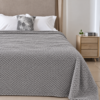 Κουβέρτα Fleece Zig Zag μονή 160x220cm Γκρι ανοιχτό - Thumbnail Image 1