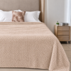 Κουβέρτα Fleece Zig Zag διπλή 220x240cm Μπεζ - Thumbnail Image 1