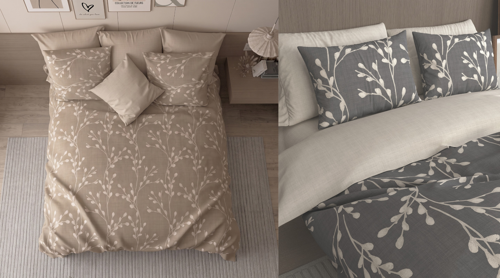 Πάπλωμα Branch διπλό 220x230cm 70% Cotton - 30% Polyester - Image 1