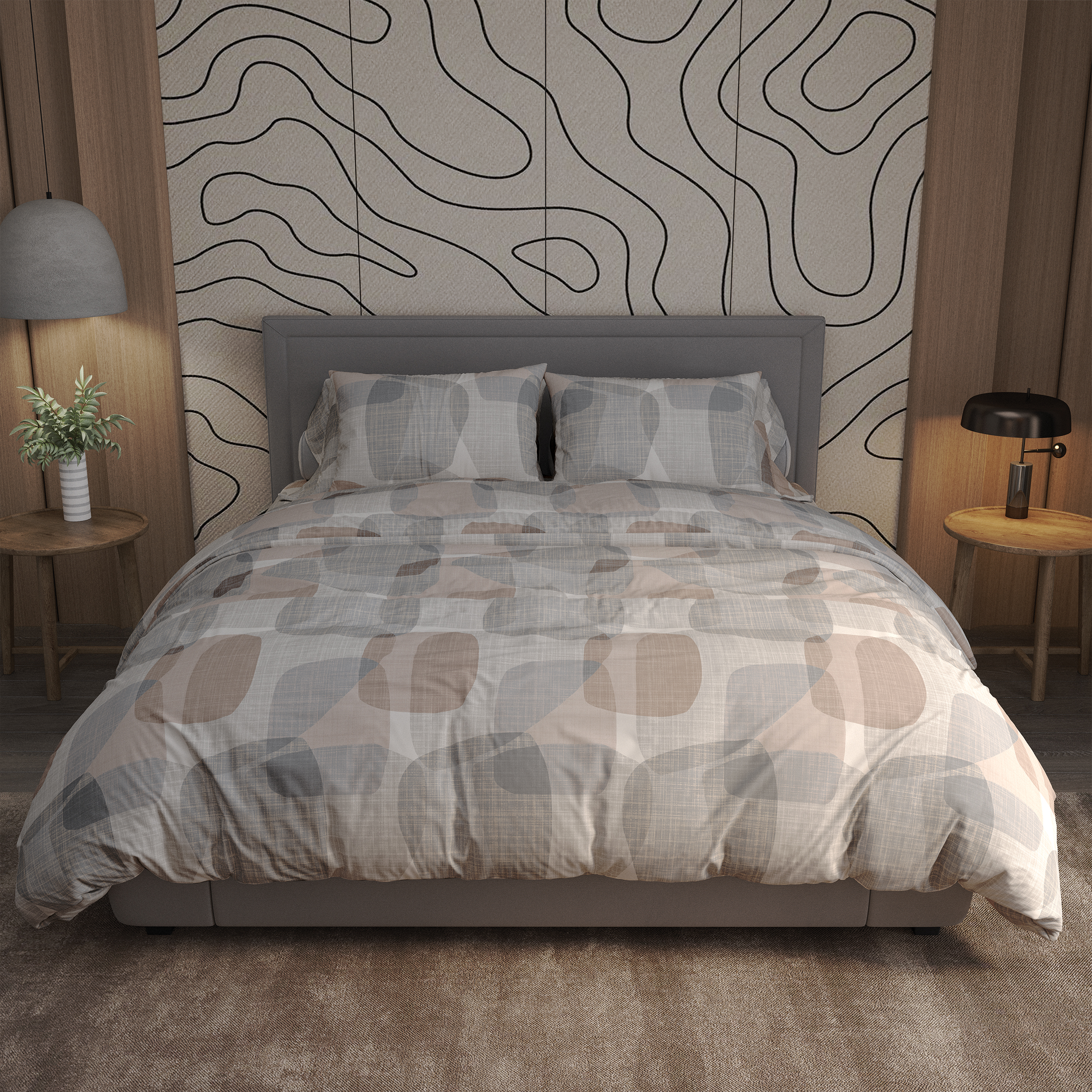 Πάπλωμα Βότσαλο μονό 160x230cm 70% Cotton - 30% Polyester - Image 2